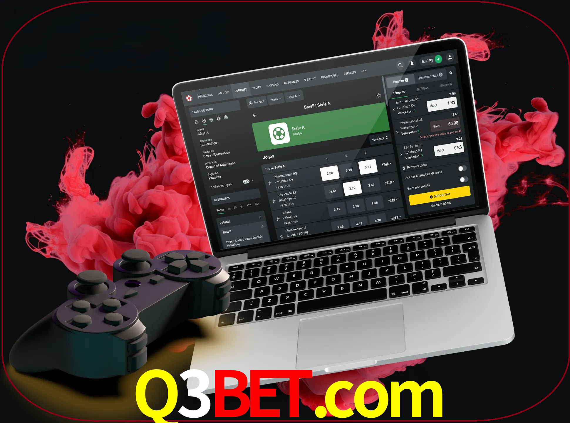 Visite a secção especial de jogos de vídeo em q3bet para descobrir em que jogos pode apostar e ganhar muito dinheiro.